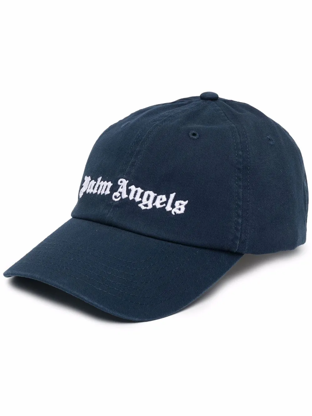 

Palm Angels logo-embroidered cotton cap - Blue