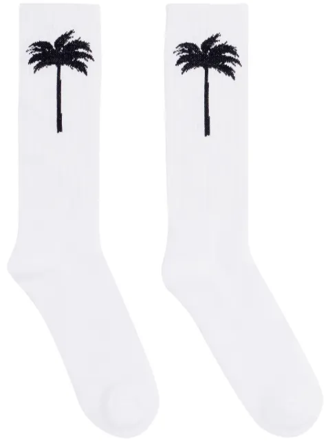 Palm Angels chaussettes à logo intarsia