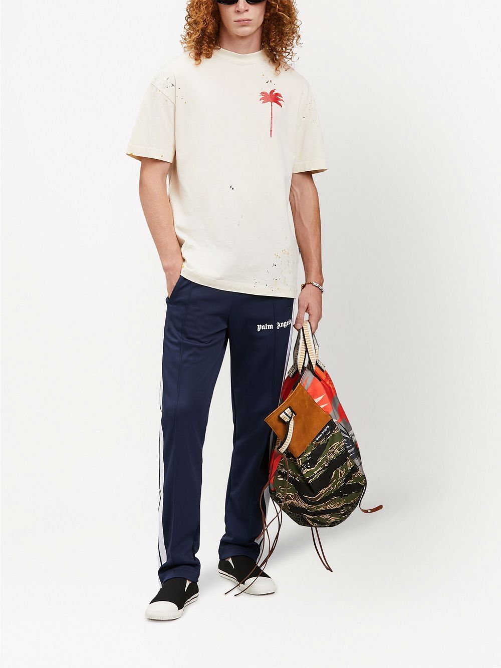 palm angels logo print track pants