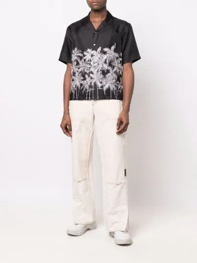 palm tree-print silk shirt | Palm 