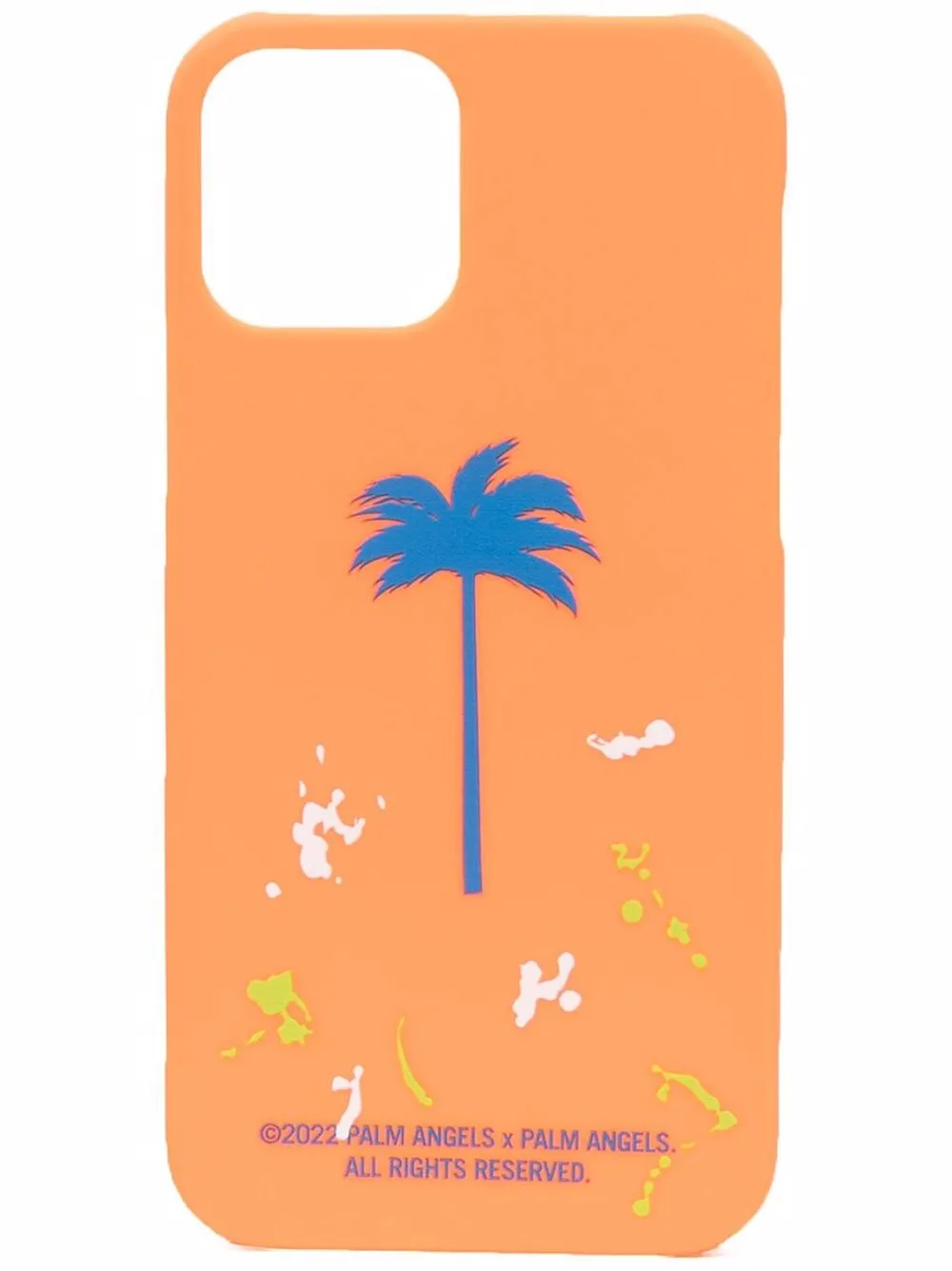 

Palm Angels iPhone12 Pro Painted Palm paint-splatter case - Orange