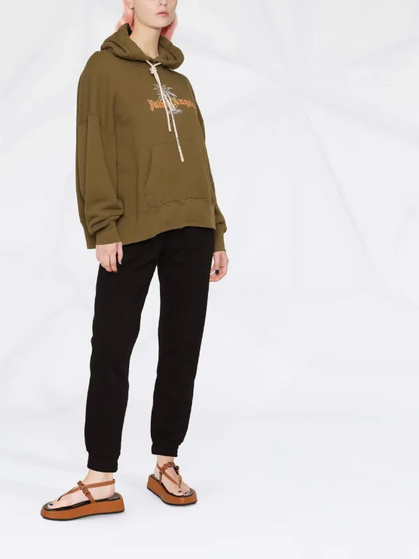 Palm Angels ロゴ パーカー | グリーン | FARFETCH JP