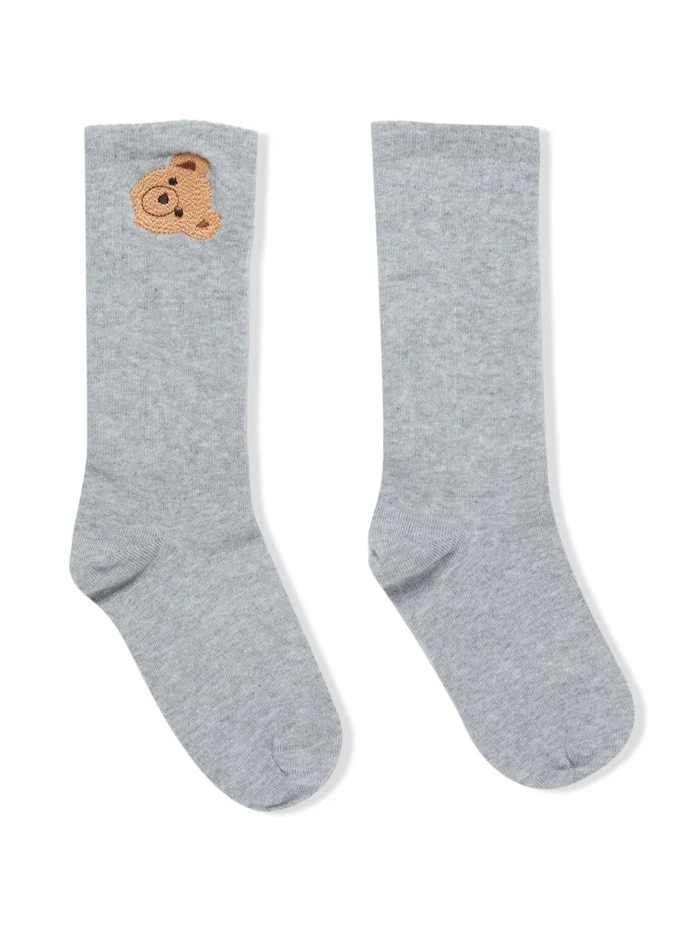 

Palm Angels Kids Bear applique socks - Grey