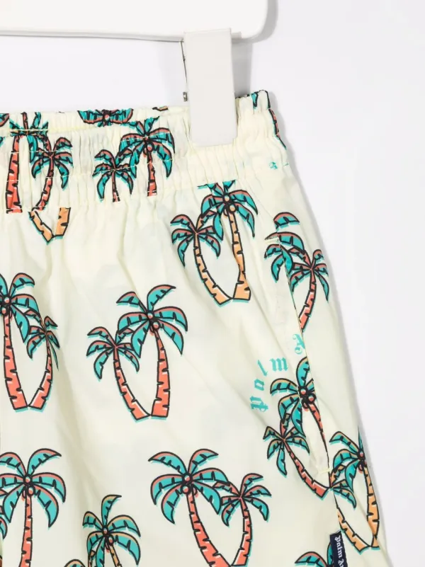 【関税込み】Palm Angels キッズ スイムウェア Palm Angels Kids ロゴ スイムショーツ | ブラック | FARFETCH JP