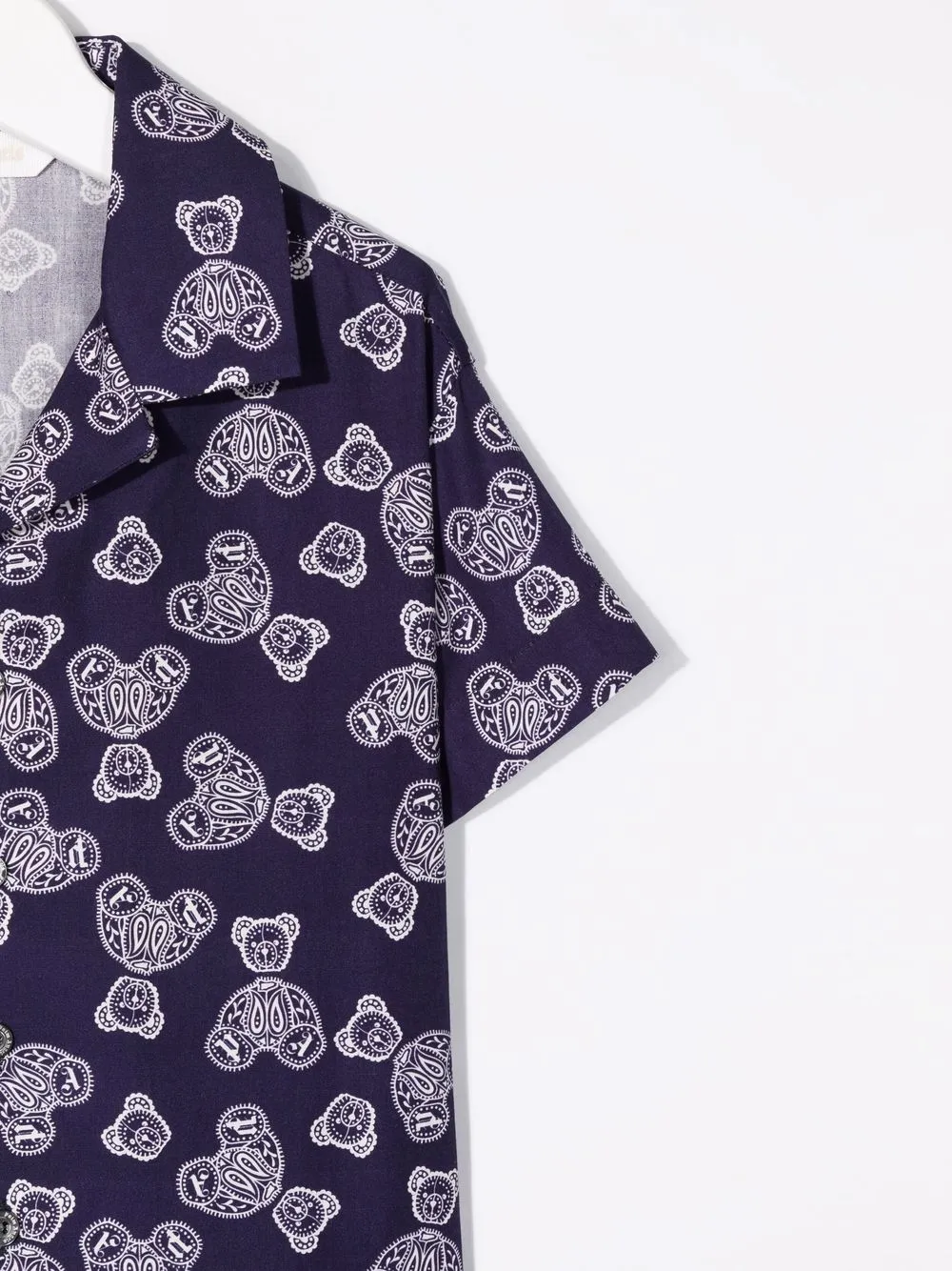  Palm Angels Kids Hemd Mit Teddy Print   Blau 