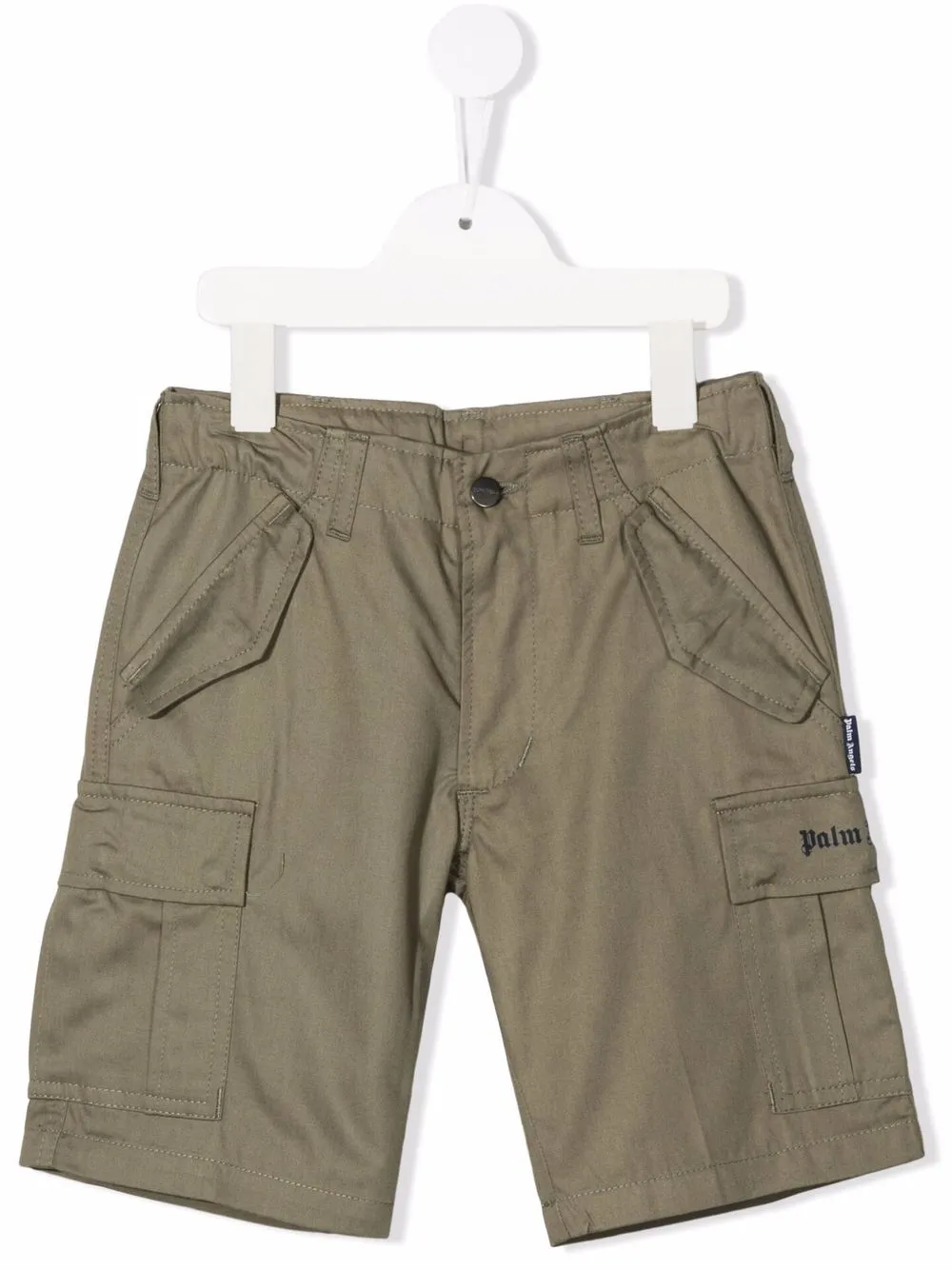 

Palm Angels Kids shorts cargo con logo bordado - Verde