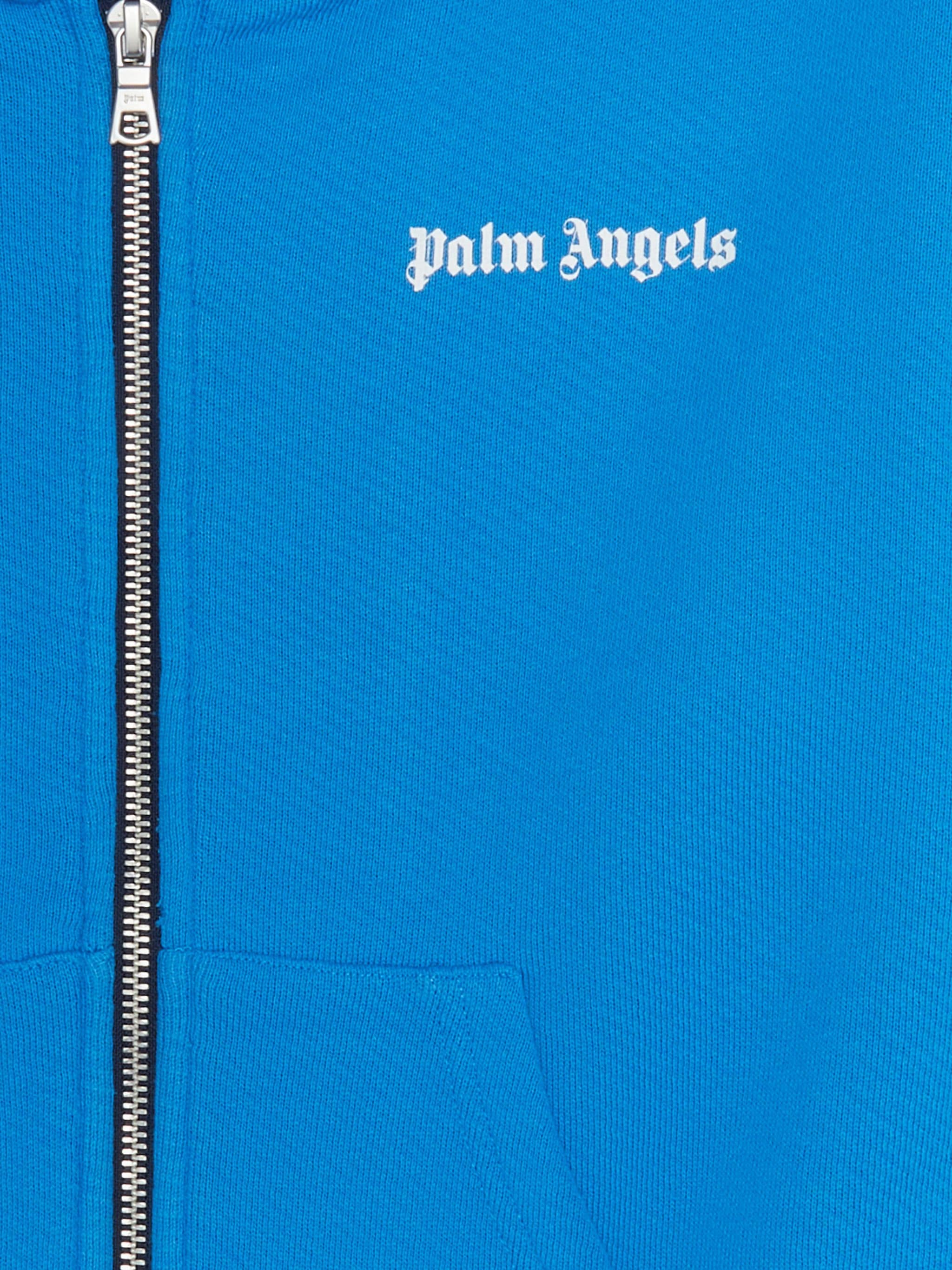 LOGO ZIP HOODIE in blue - Palm Angels® Official