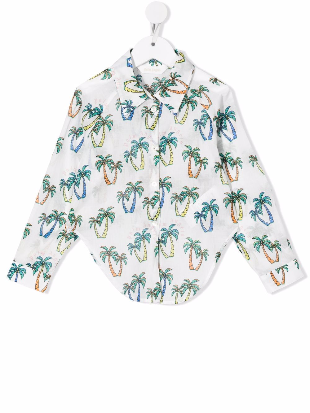 

Palm Angels Kids playera con estampado de palmeras - Blanco