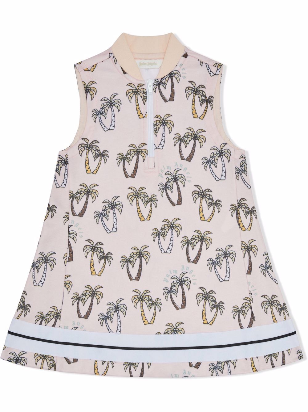 Palm Angels Kids palm-print track dress - Pink