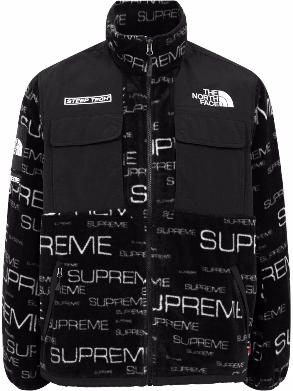 21AW Sup/TNF Steep Tech Fleece Jacket 黒S-