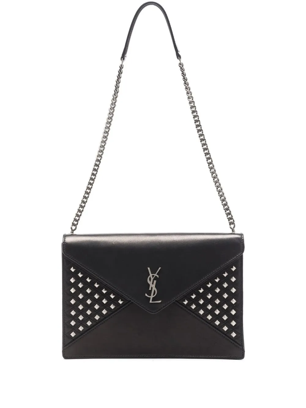 

Saint Laurent logo-plaque shoulder bag - Black
