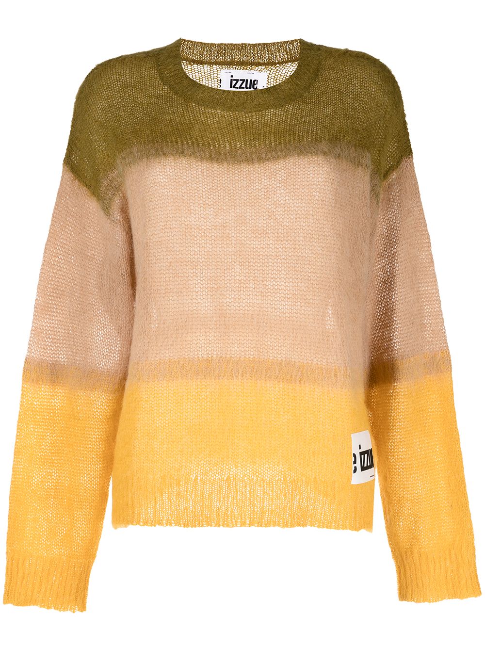 

izzue colour-block crew-neck jumper - Yellow