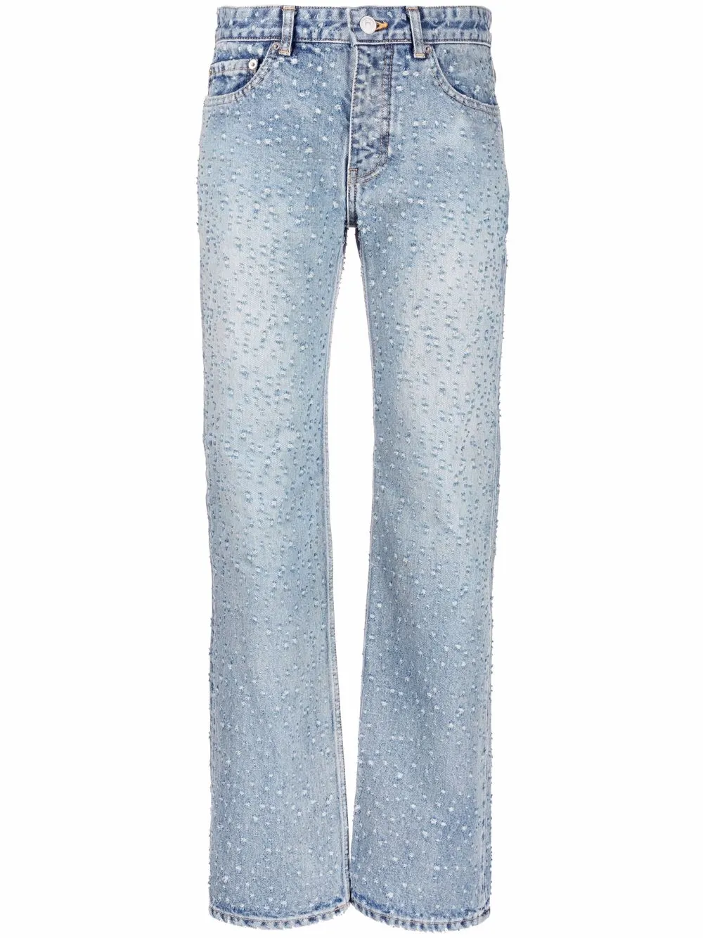 Balenciaga Ripped straight-leg Jeans - Farfetch