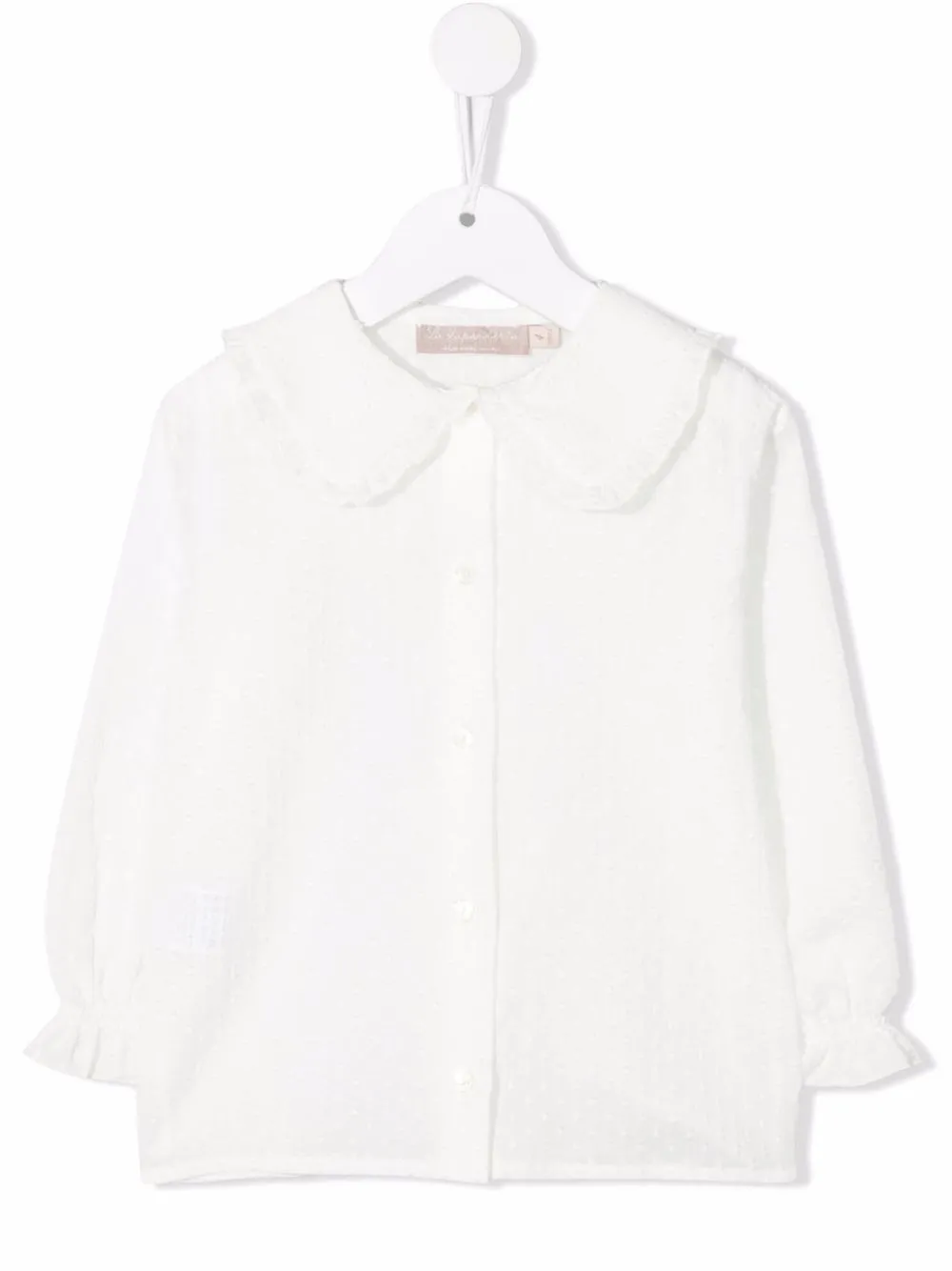 

La Stupenderia camisa con cuello Peter Pan - Blanco
