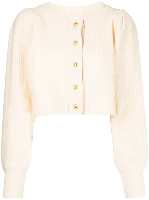 LoveShackFancy Robinson Cropped Cashmere Cardigan - Farfetch