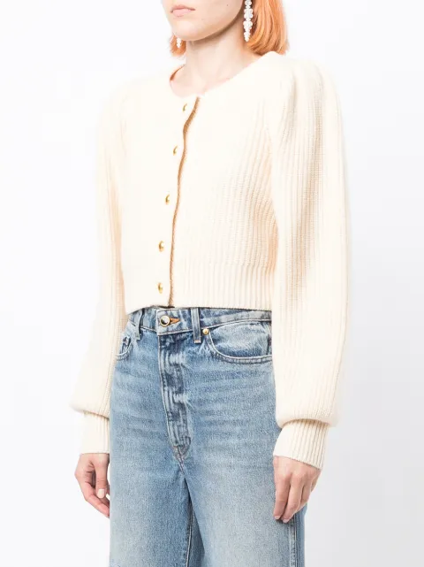 LoveShackFancy Robinson Cropped Cashmere Cardigan - Farfetch