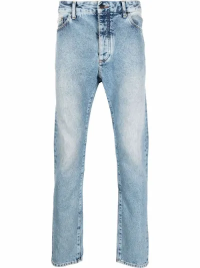 logo-print faded jeans | Palm Angels 