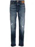 Palm Angels slim-fit distressed straight-leg jeans - Blue