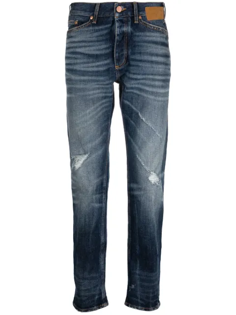 Palm Angels slim-fit distressed straight-leg jeans
