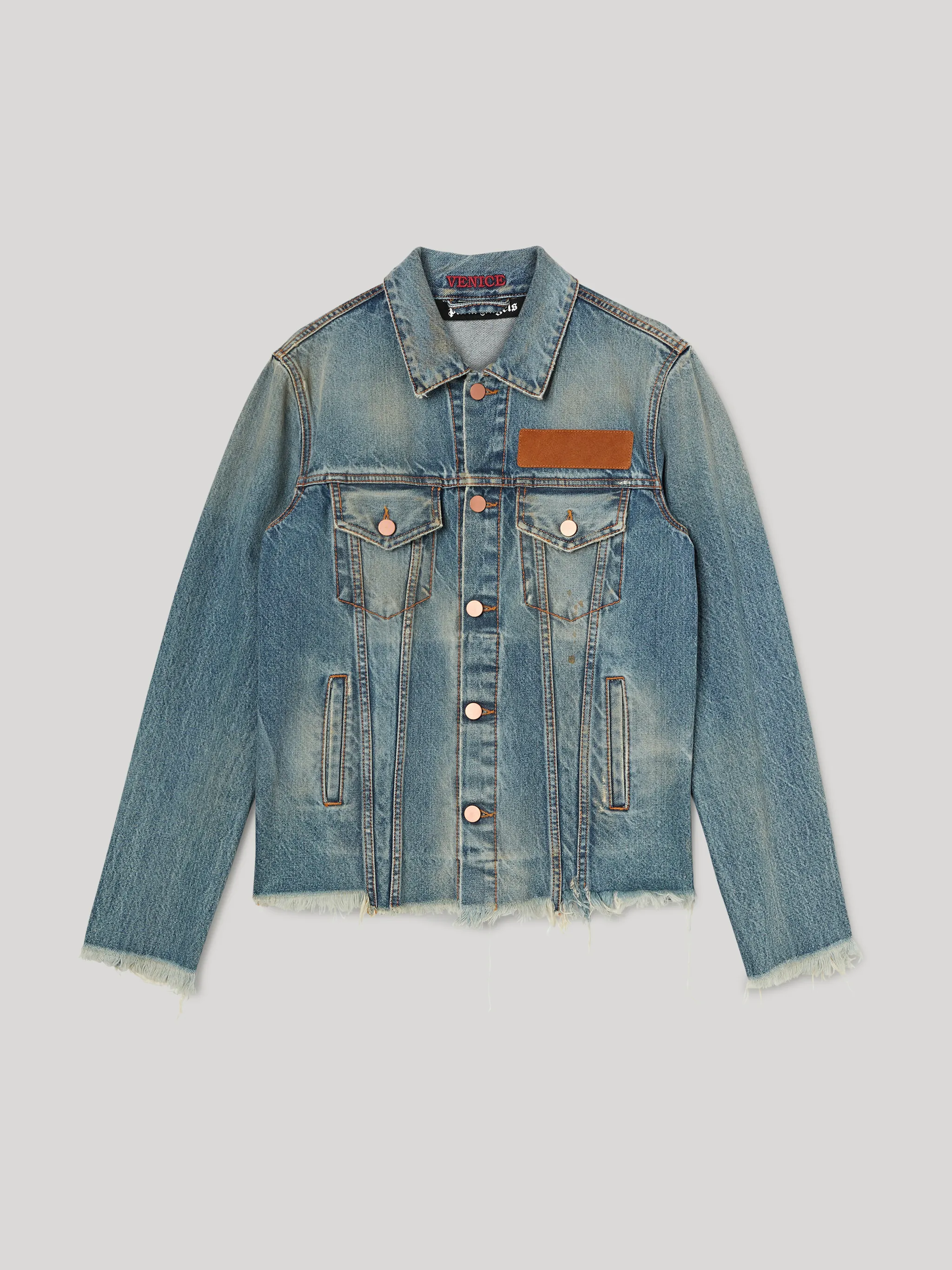 PALM DENIM JACKET in blue - Palm Angels® Official