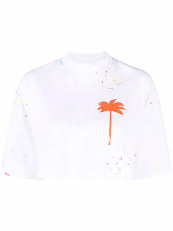 palm angels paint splatter t shirt