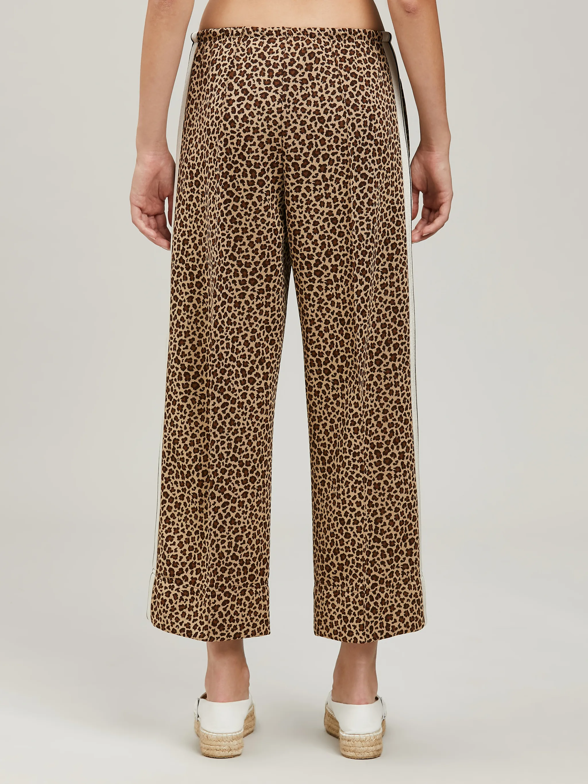 LEOPARD CROPPED PANTS - Palm Angels 