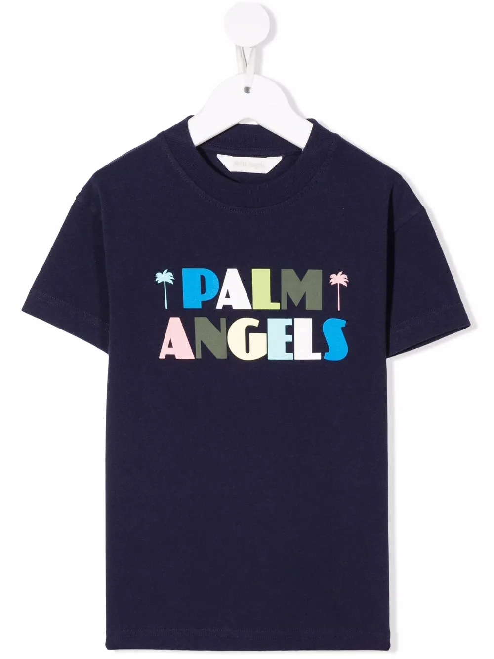 

Palm Angels Kids playera con letras del logo - Azul