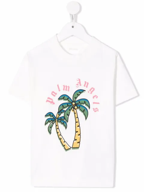 Palm Angels Kids - palm tree logo-print T-shirt