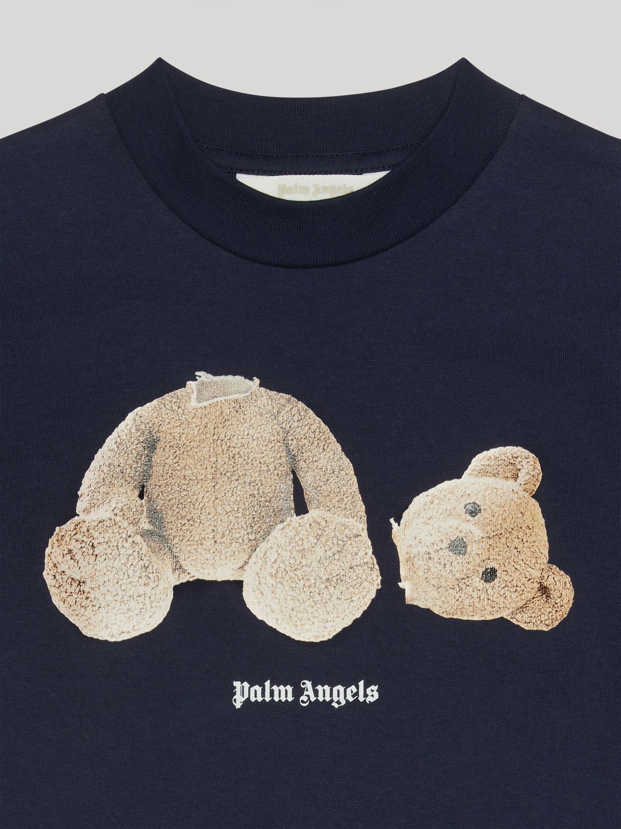 LONG SLEVEES BEAR T-SHIRT in blue - Palm Angels® Official