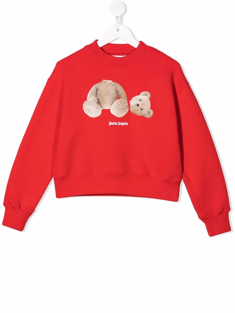 

Palm Angels Kids sudadera con motivo Bear - Rojo