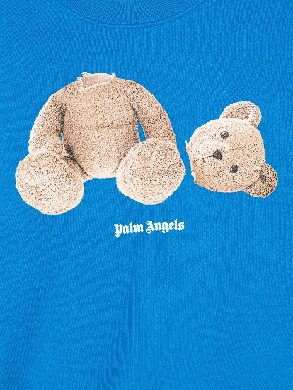  Palm Angels Kids Sweatshirt Mit Teddy Motiv   Blau 