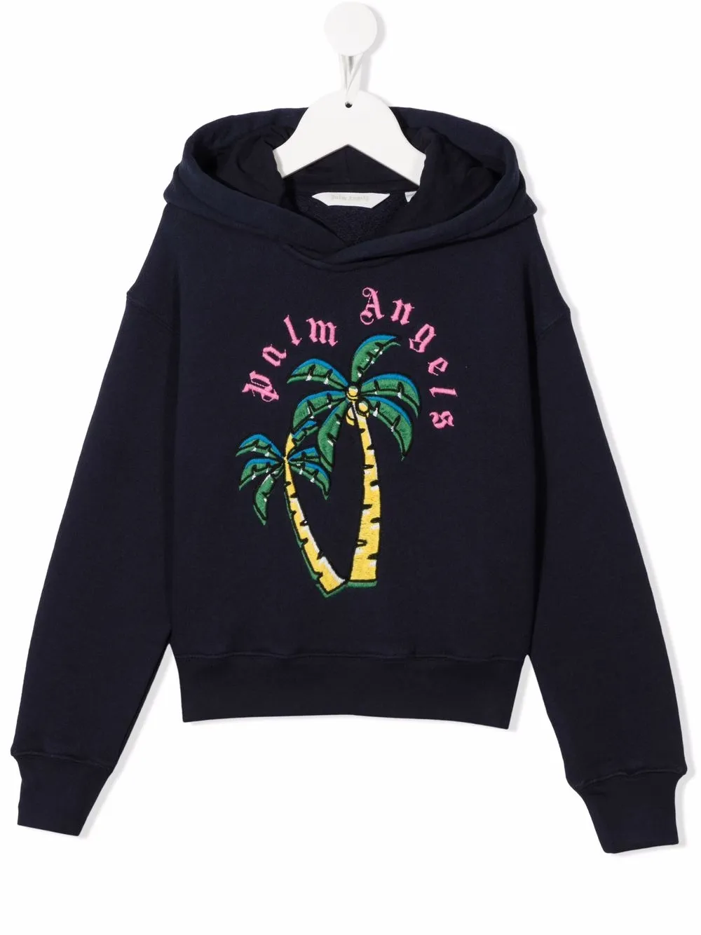 

Palm Angels Kids hoodie con palmeras bordadas - Azul