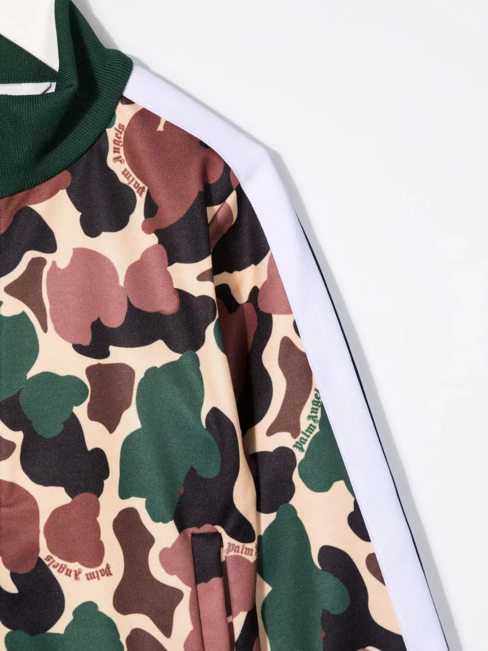  Palm Angels Kids Jacke Mit Camouflage Print   Grün 