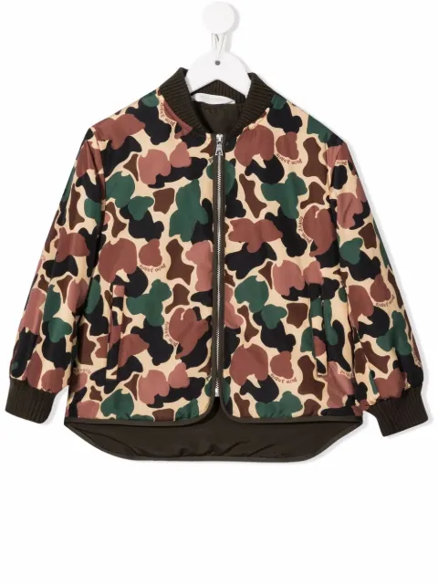 Palm Angels Kids camouflage-print padded bomber jacket