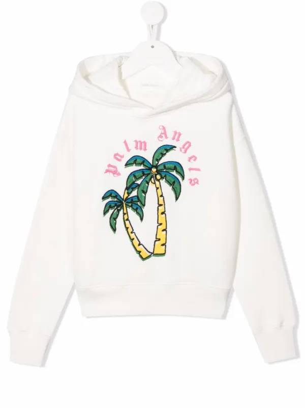Palm Angels Kids パームツリー パーカー | ホワイト | FARFETCH JP