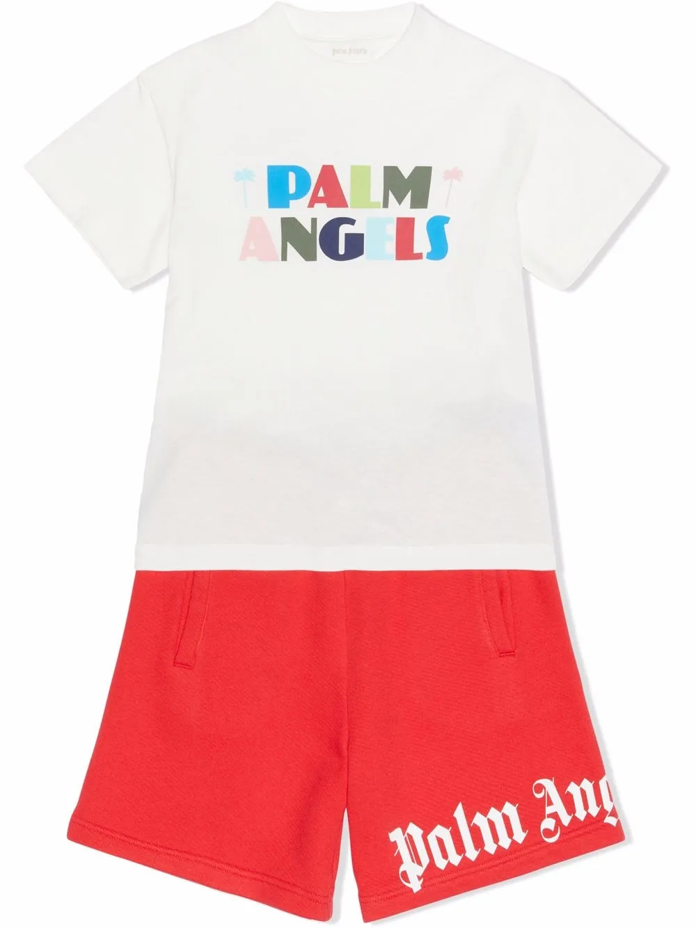 Palm Angels Kids Shorts met trekkoord Rood