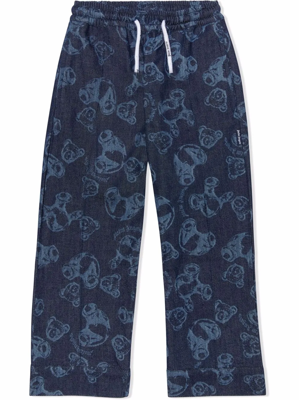 

Palm Angels Kids pantalones de pijama con motivo de osito - Azul