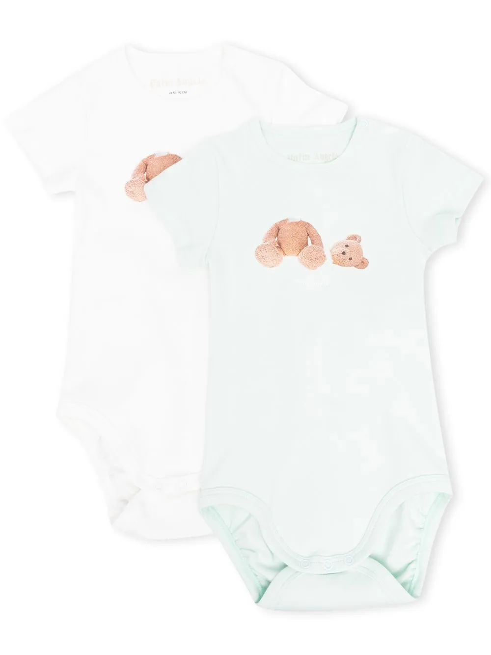 

Palm Angels Kids pack de dos bodies con motivo Teddy Bear - Blanco