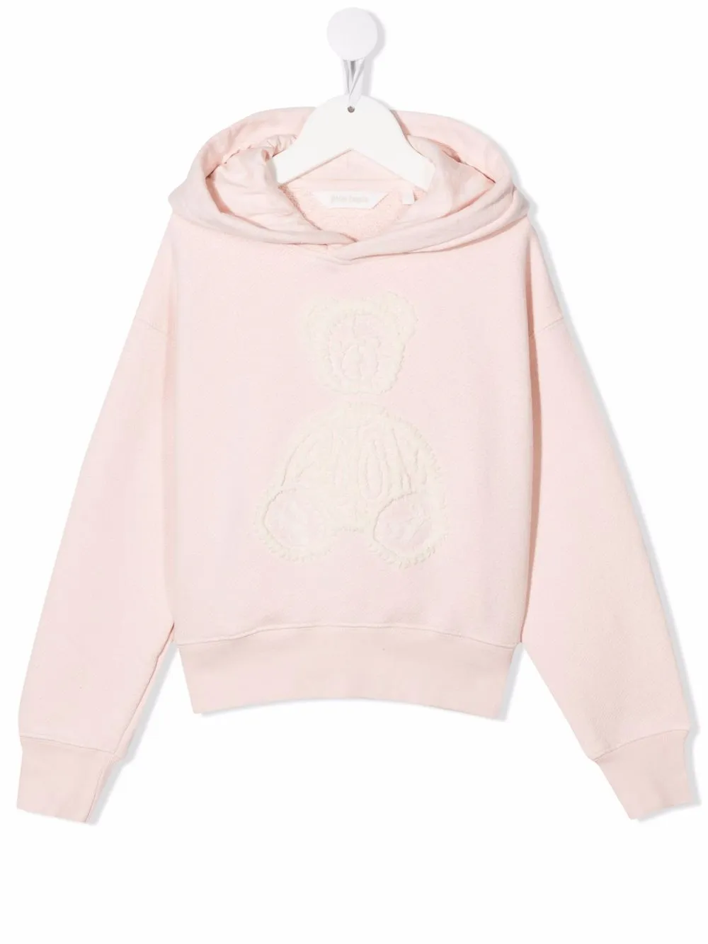 

Palm Angels Kids embroidered paisley-bear cotton hoodie - Pink