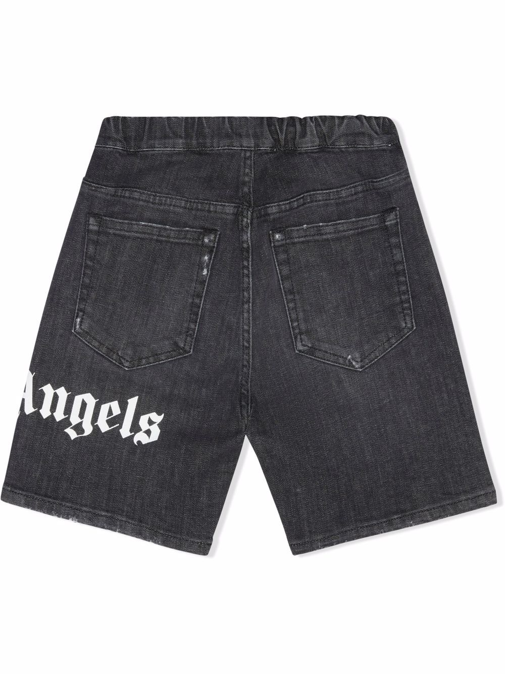 Palm Angels Kids High waist shorts - Zwart