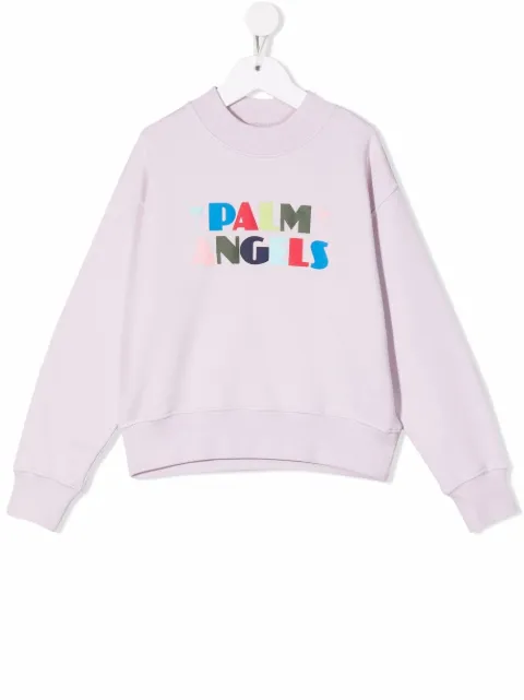 Palm Angels Kids logo-print sweatshirt