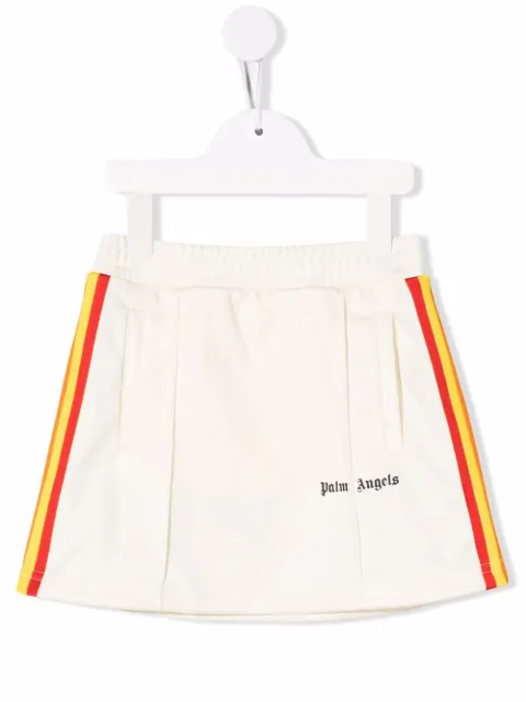 Palm Angels Kids side-stripe track skirt