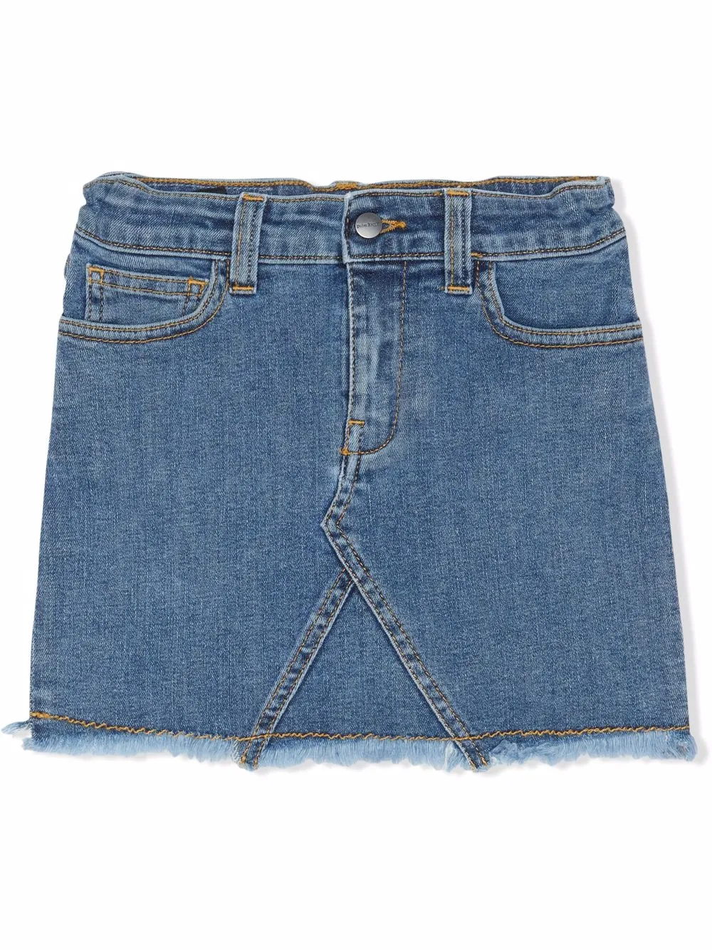 

Palm Angels Kids falda de mezclilla con logo bordado - Azul