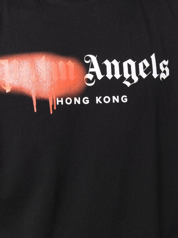 Palm Angels Hong Kong sprayed-logo T-shirt - Farfetch