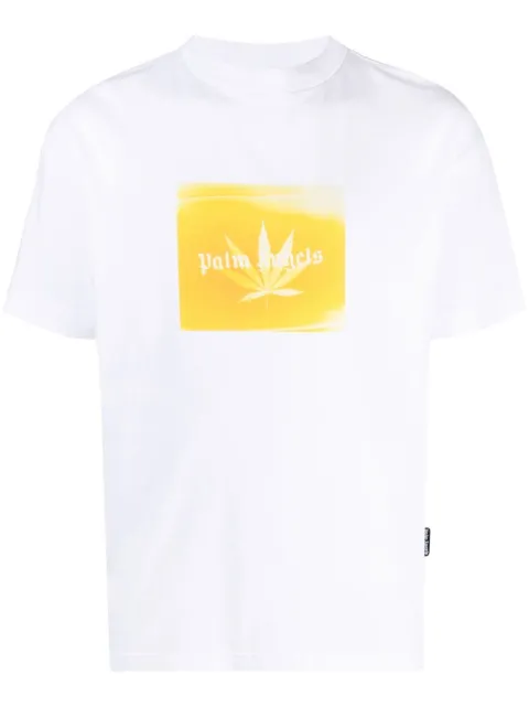 Palm Angels leaf-print crew neck T-shirt