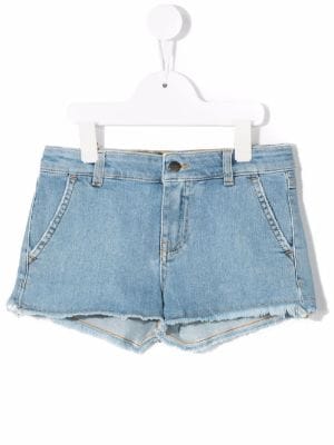 Buy Blue Denim Girls Shorts with Sequin Waistband – Mumkins