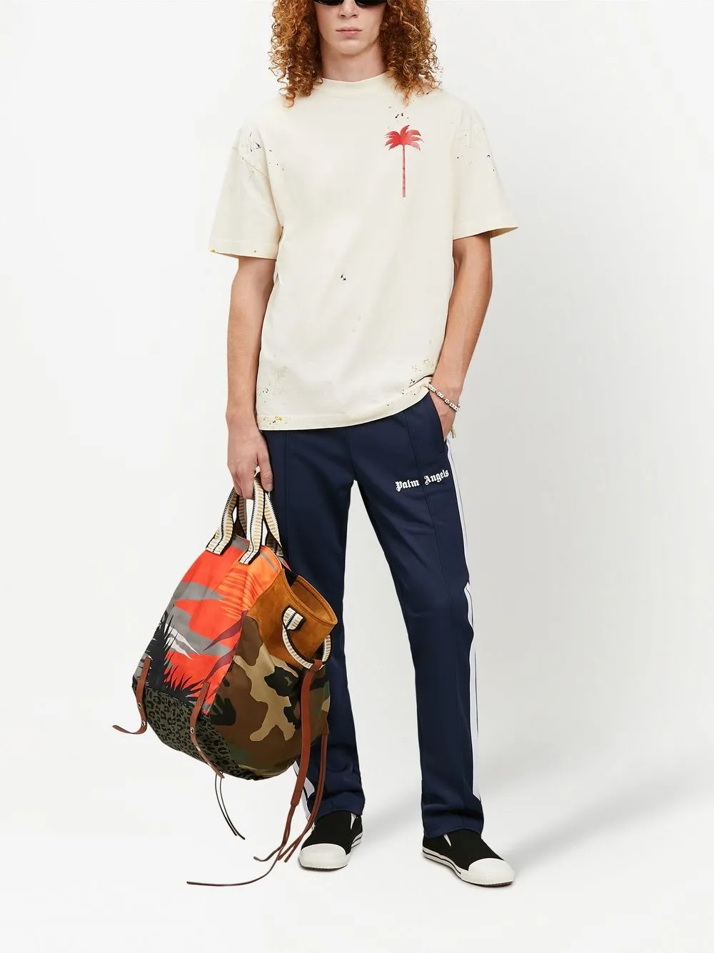 palm angels 棕树印花喷漆效果t恤 图 4