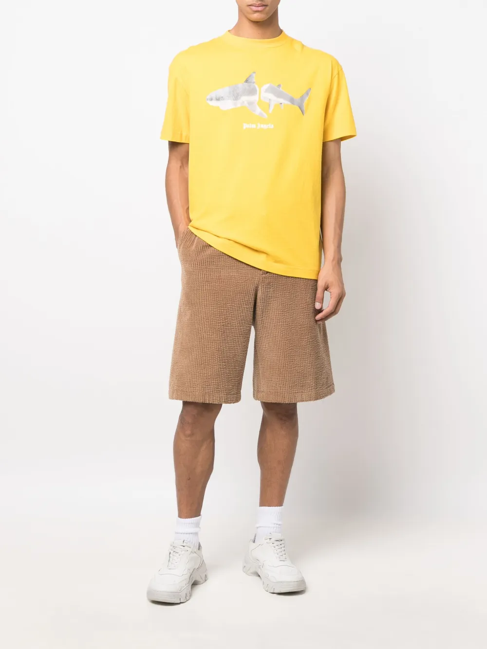 Palm Angels T-shirt met print - Geel