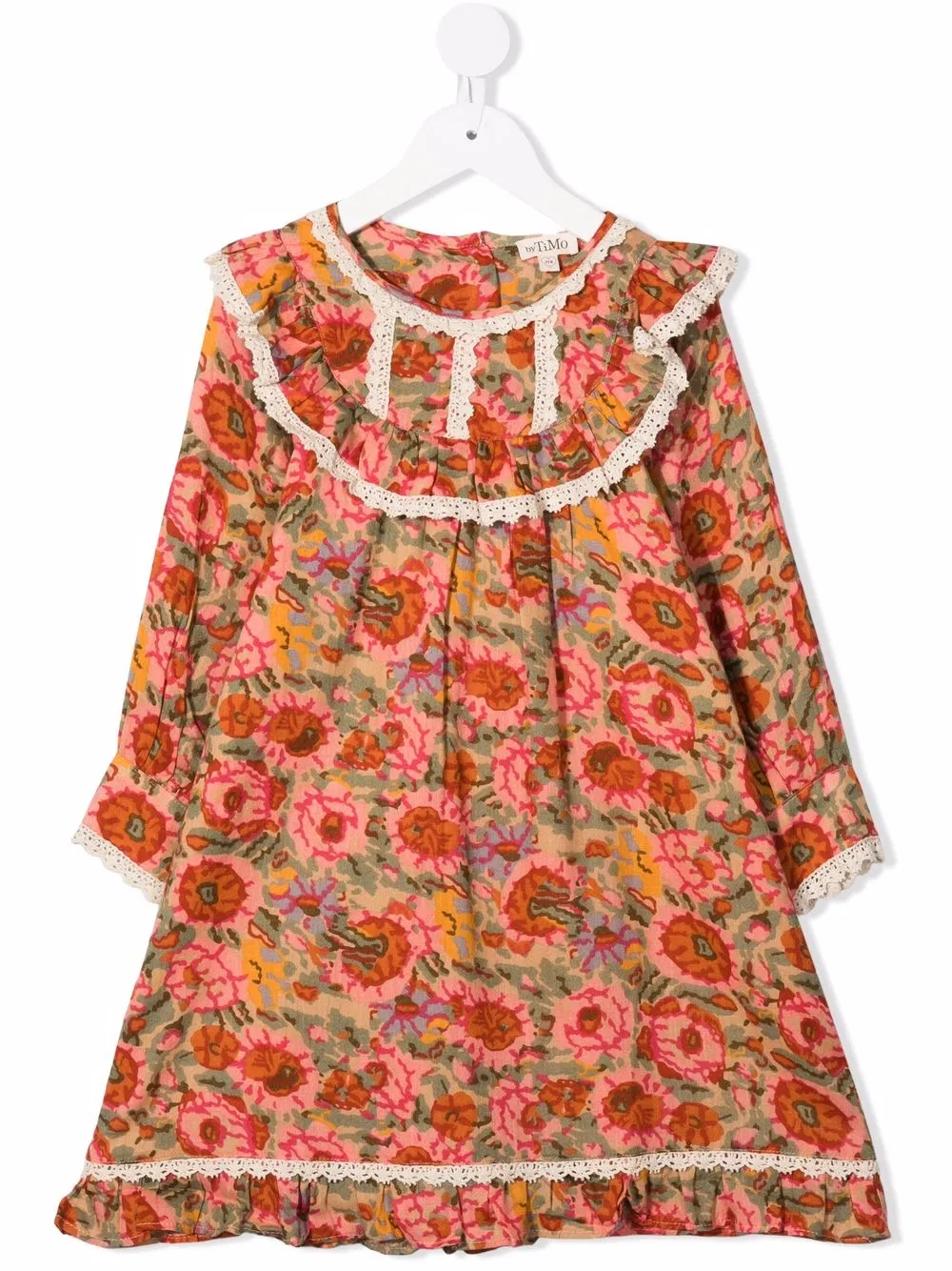 

ByTimo Kids vestido con estampado floral - Neutro