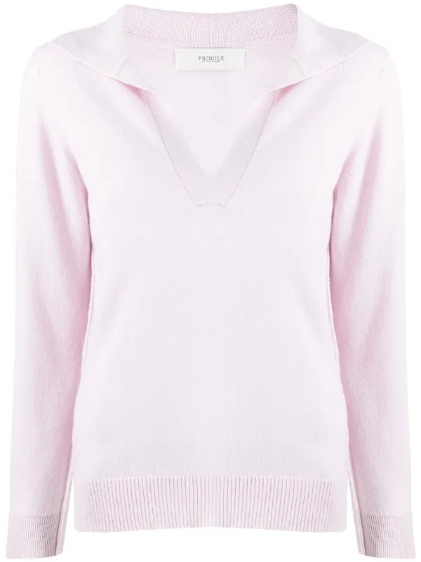 Pringle Of Scotland Polo-style Jumper Pink FARFETCH IN